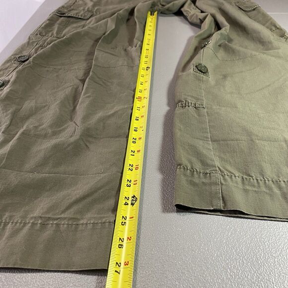 Ann Taylor LOFT Pants Convertible Roll Tab Cargo Marisa Fit Womens Size 4 Green - Picture 8 of 11